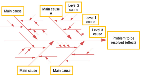 โครงสร้างตัวอย่างผังก้างปลา C&E