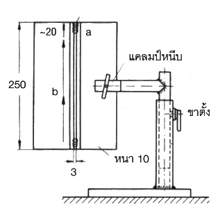 รูปแบบขาตั้งสำหรับการฝึกเชื่อมแนวตั้ง