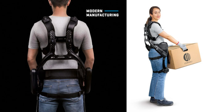 MATE-XB เทคโนโลยี Exoskeleton แบบสวมใส่จาก COMAU เพื่อลดภาระแผ่นหลังของแรงงาน